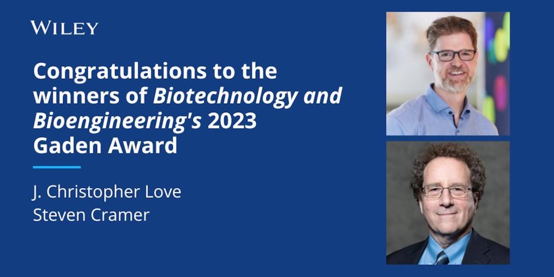 Professor Steven Cramer has won Biotechnology and Bioengineering's 2023 Gaden Award 